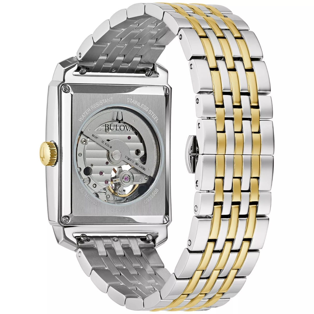 98A308 Bulova Skeleton de hombre pulsera de metal