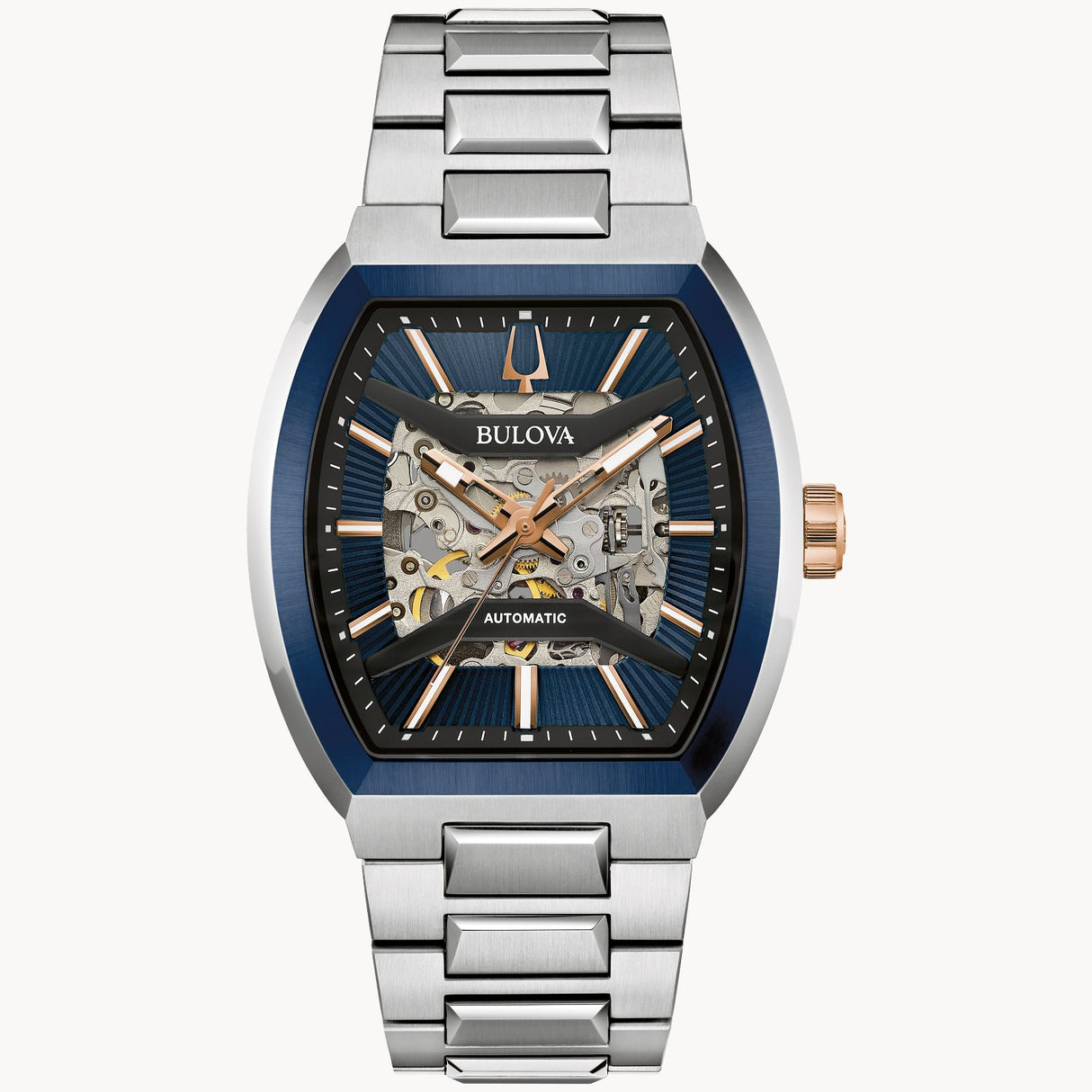 98A319 Reloj Bulova Machine de caballero pulsera de metal