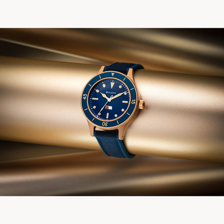 98A325 Reloj Bulova Mil Ships de caballero banda de resina