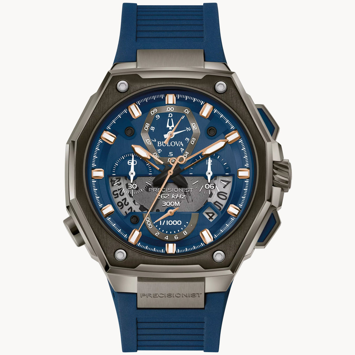 98B357 Reloj Bulova Precisionist  Edición 10 aniversario de caballero pulsera de resina 45 mm