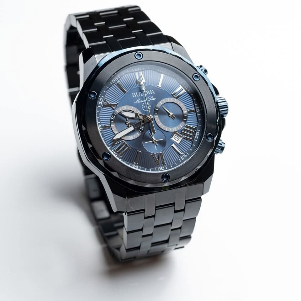 98B410 Bulova Marine Star para caballero pulsera de metal