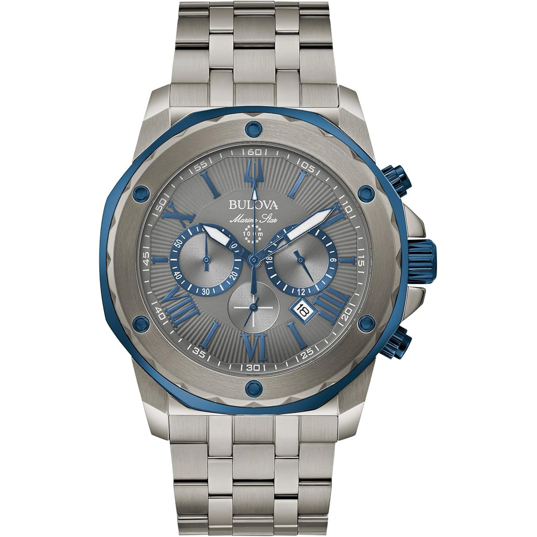 98B411 Reloj Bulova Marine de hombre banda de metal