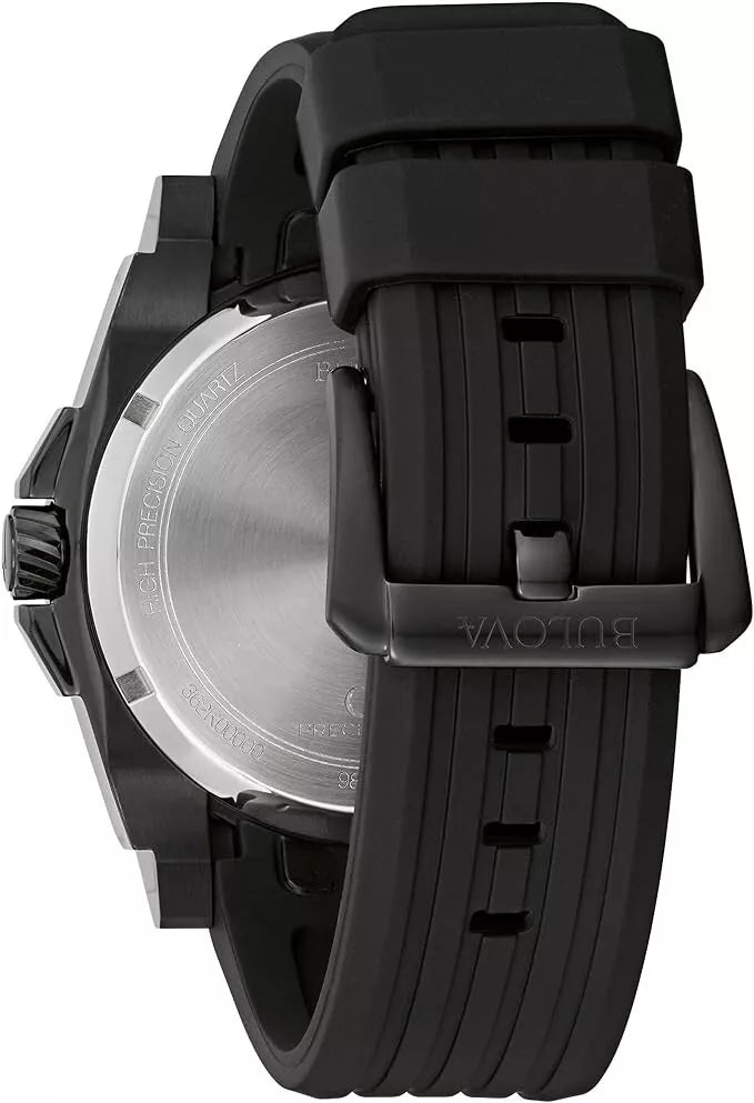 98B417 Bulova Precisionist de caballero pulsera de caucho
