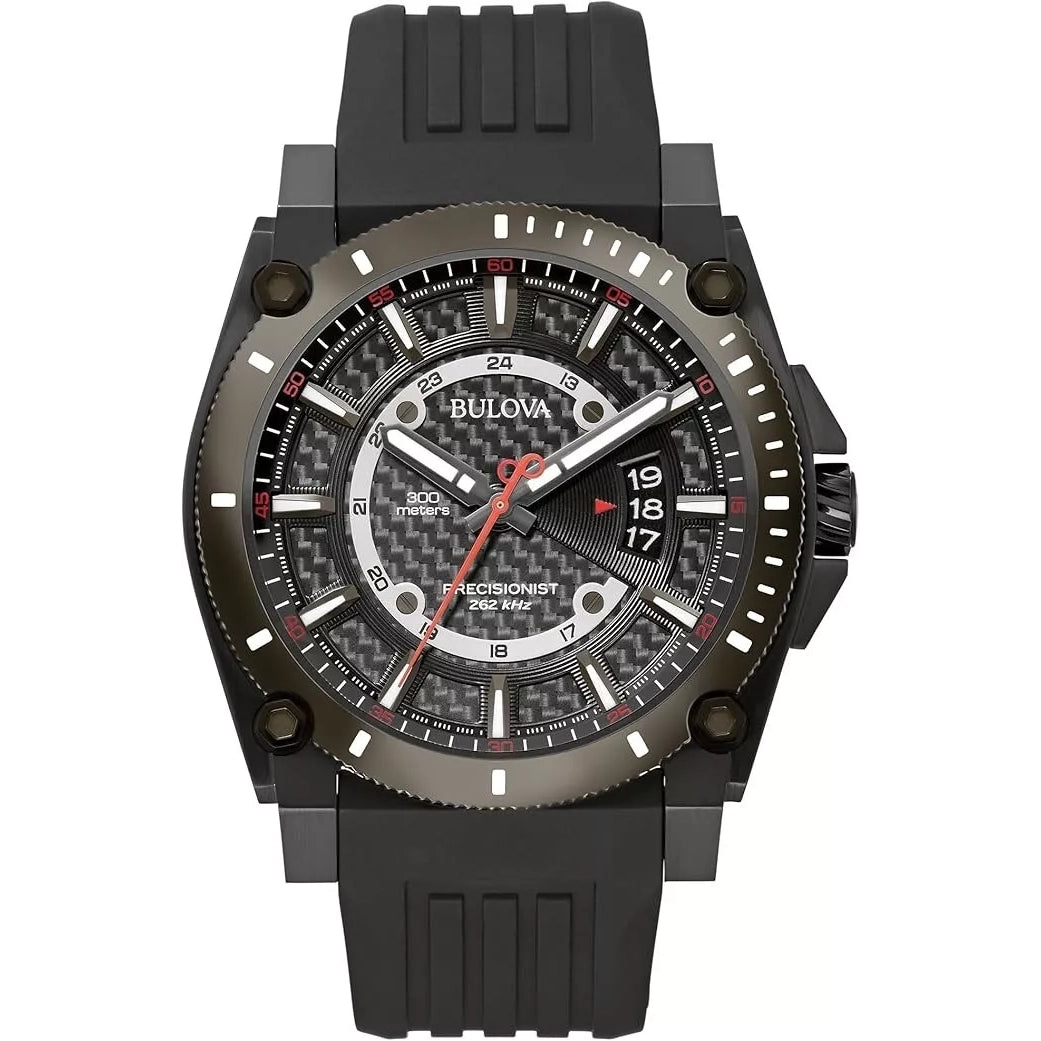 98B417 Bulova Precisionist de caballero pulsera de caucho