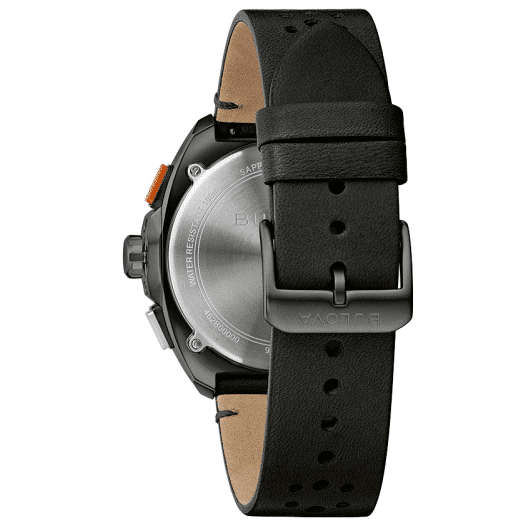 98B428 Reloj Bulova Racer Black pulsera de cuero