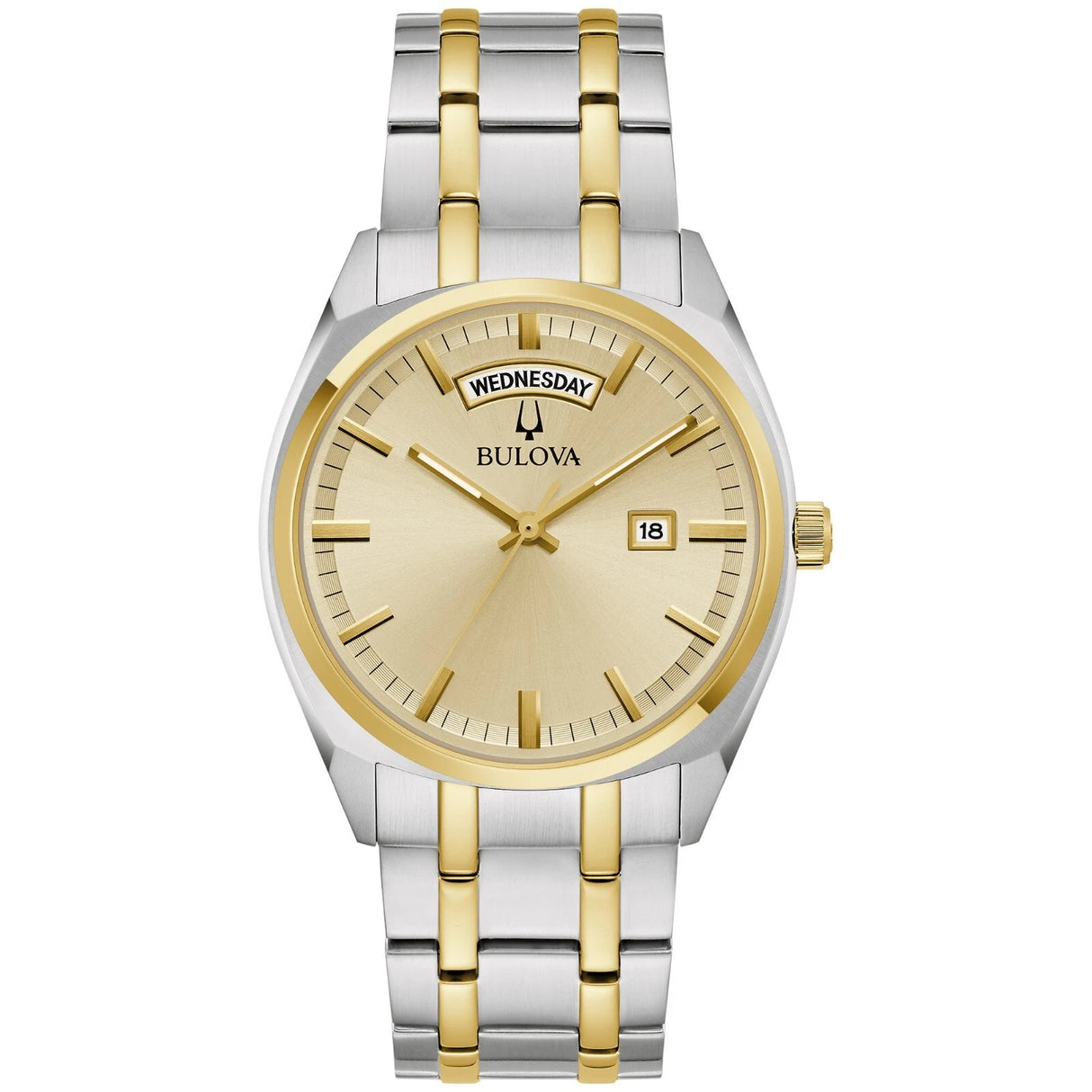 98C147 Bulova Surveyor de caballero pulsera de acero inoxidable