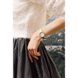 98L256 Bulova Reloj Crystal Accent para Dama banda de metal