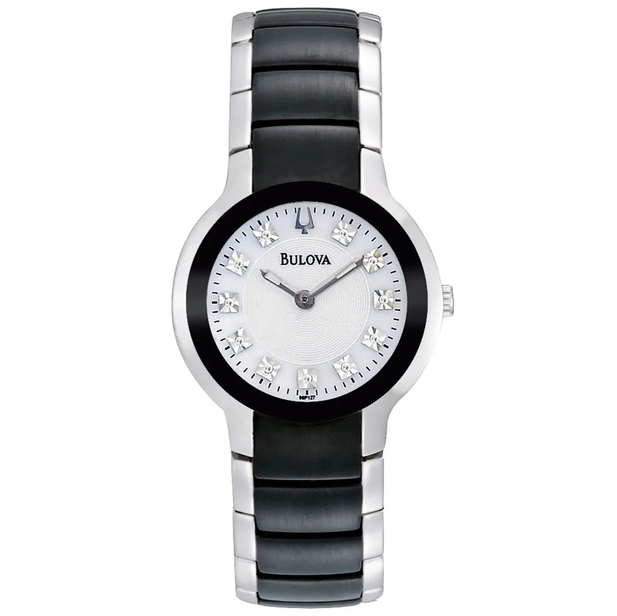 98P127 Reloj Bulova Diamond de señorita pulsera de metal 28 mm