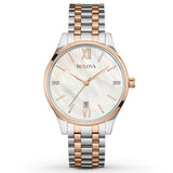 98P150 Bulova Diamond Accent de dama pulsera de metal análogo