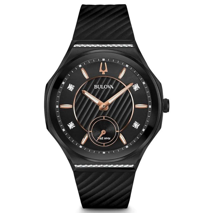 98R240 Bulova Curv de dama pulsera de caucho