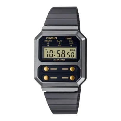 A-100WEGG-1A2 Reloj Casio para Hombre, Vintage Clásico