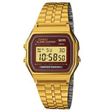 A-159WGEA-5 Reloj Casio Digital Vintage Clásico Unisex con Pulsera de Metal y Cronómetro