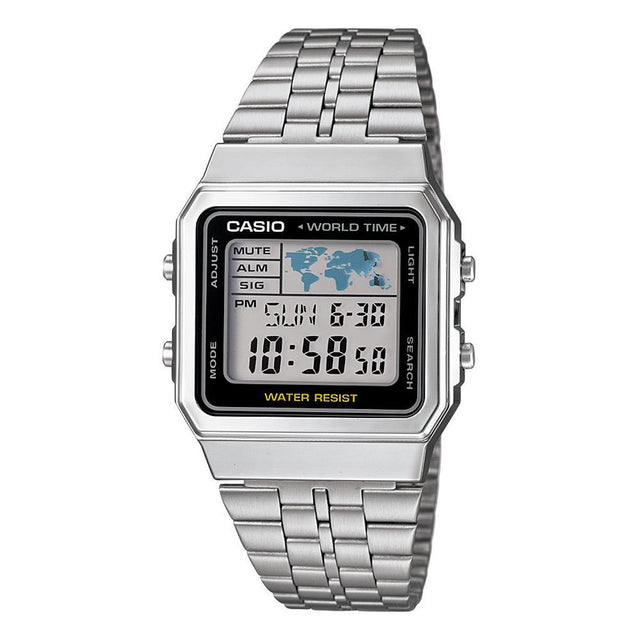 A-500WA-1 Reloj Casio para Hombre, Vintage Clásico Hora Mundial