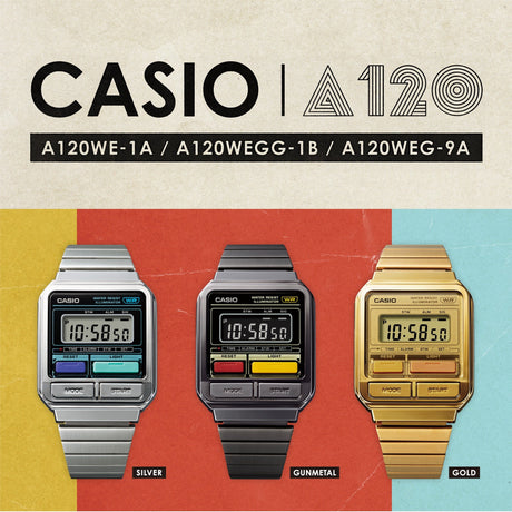 A120WE-1A Casio Reloj Unisex Vintage Clásico