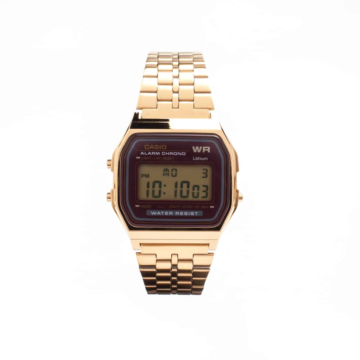 A-159WGEA-5 Reloj Casio Digital Vintage Clásico Unisex con Pulsera de Metal y Cronómetro