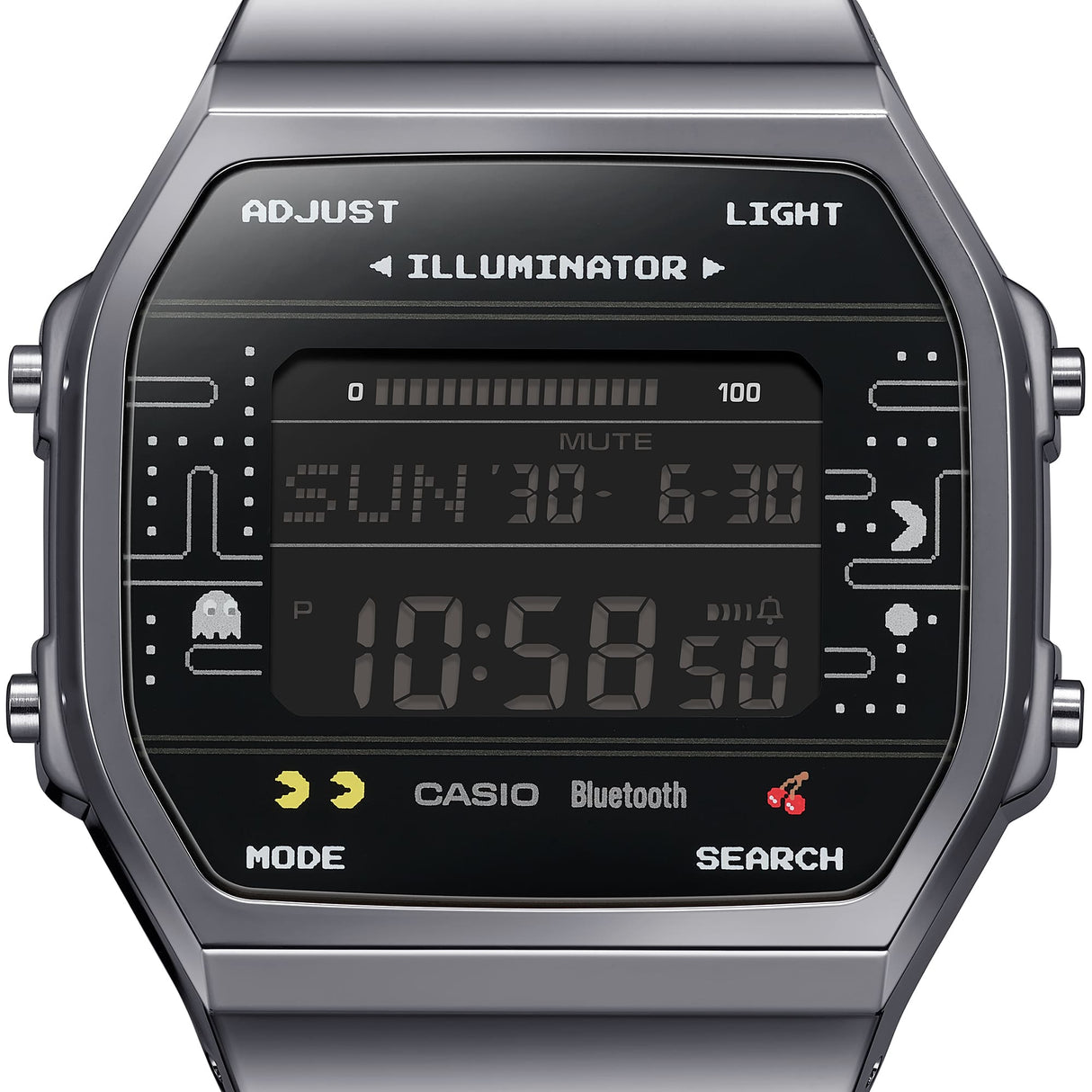 ABL-100WEPC-1B Casio de hombre pulsera de metal Edición Pac-Man con Bluetooth