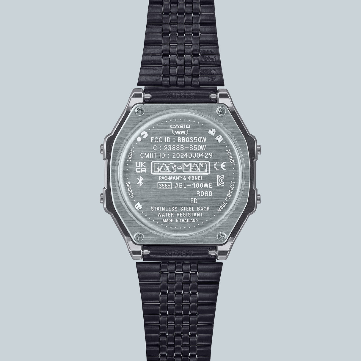 ABL-100WEPC-1B Casio de hombre pulsera de metal Edición Pac-Man con Bluetooth