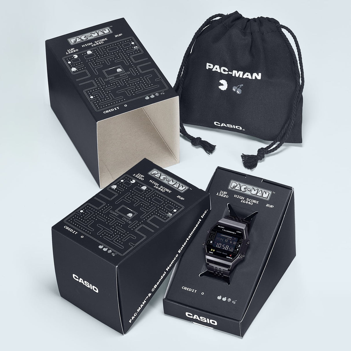 ABL-100WEPC-1B Casio de hombre pulsera de metal Edición Pac-Man con Bluetooth