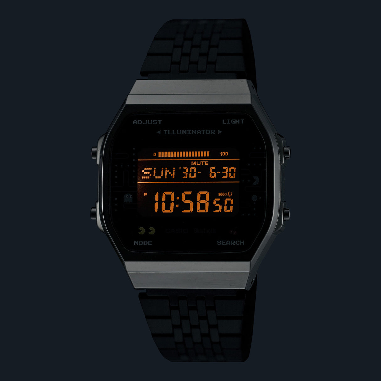 ABL-100WEPC-1B Casio de hombre pulsera de metal Edición Pac-Man con Bluetooth
