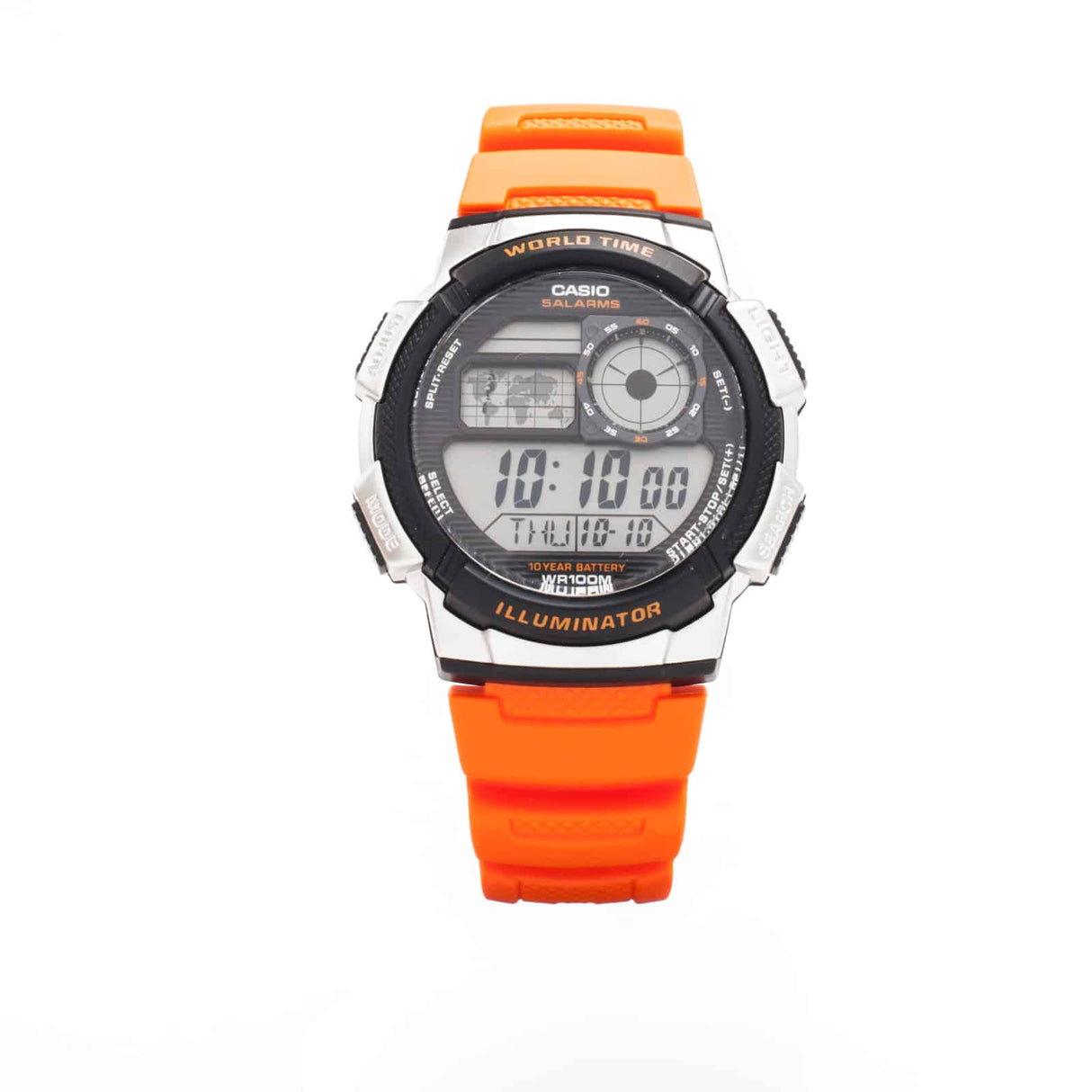 AE-1000W-4BV Reloj Casio para Hombre, Illuminator Hora Mundial 10 Años de Batería