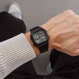 AE-1200WHUB-3AV Reloj Casio de hombre pulsera de cuero  45 mm