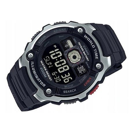 AE-2000W-1BV Reloj Casio para Hombre, Illuminator Hora Mundial 10 Años de Batería