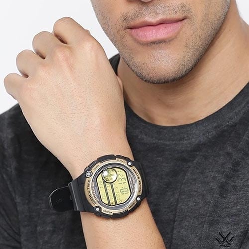 AE-3000W-9AV Reloj Casio para Hombre, Illuminator Hora Mundial 10 Años de Batería