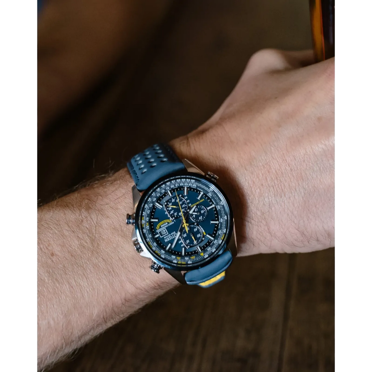 AT8020-03L Citizen World Chronograph Blue Angels de hombre pulsera de caucho