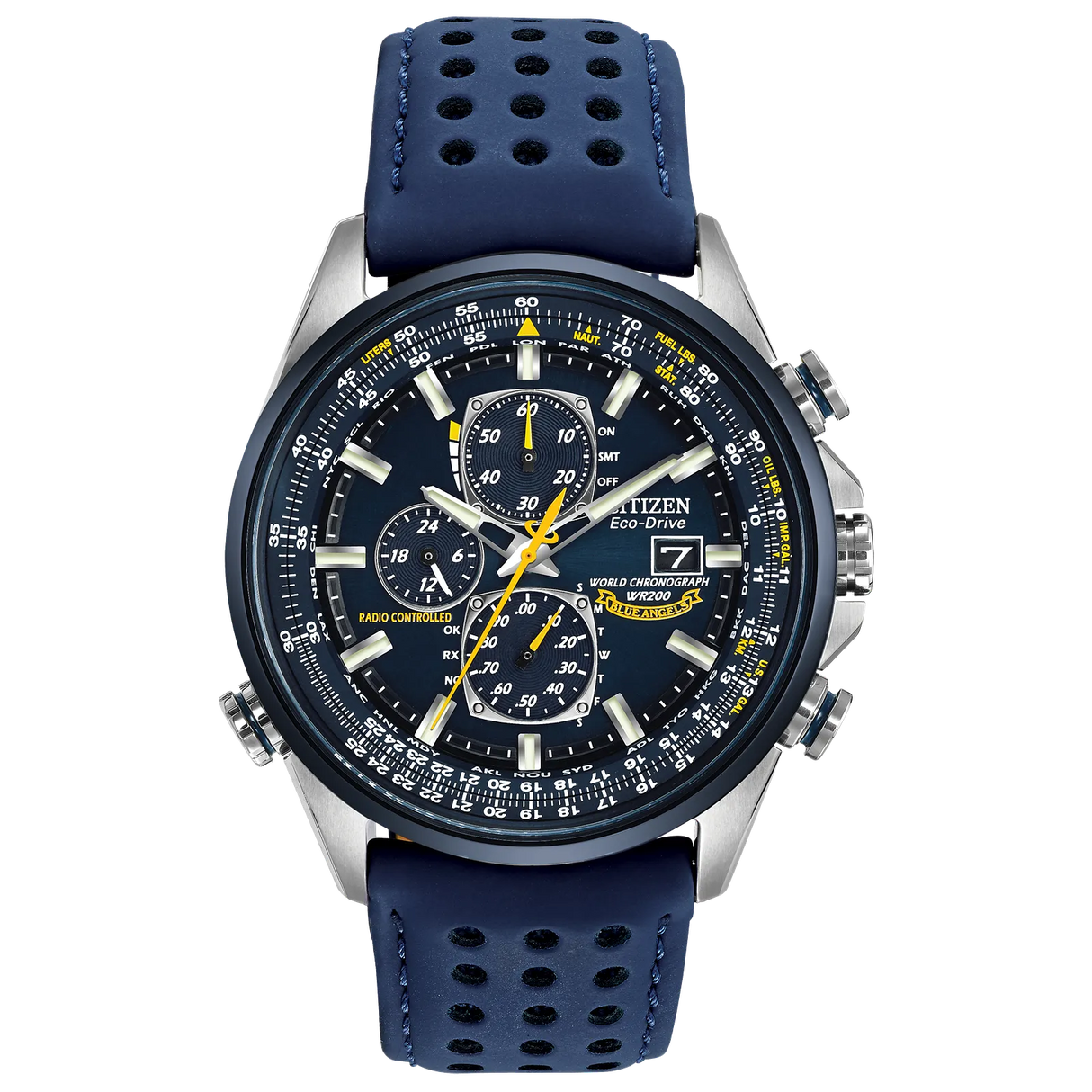 AT8020-03L Citizen World Chronograph Blue Angels de hombre pulsera de caucho