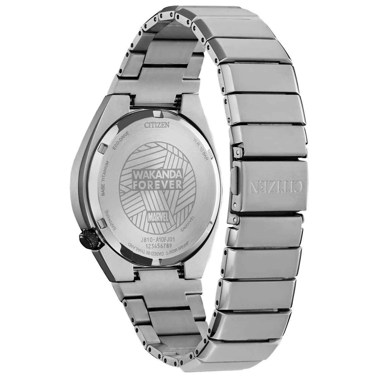 AW1668-50W Citizen Black Panter Marvel Edition de hombre pulsera de acero inoxidable