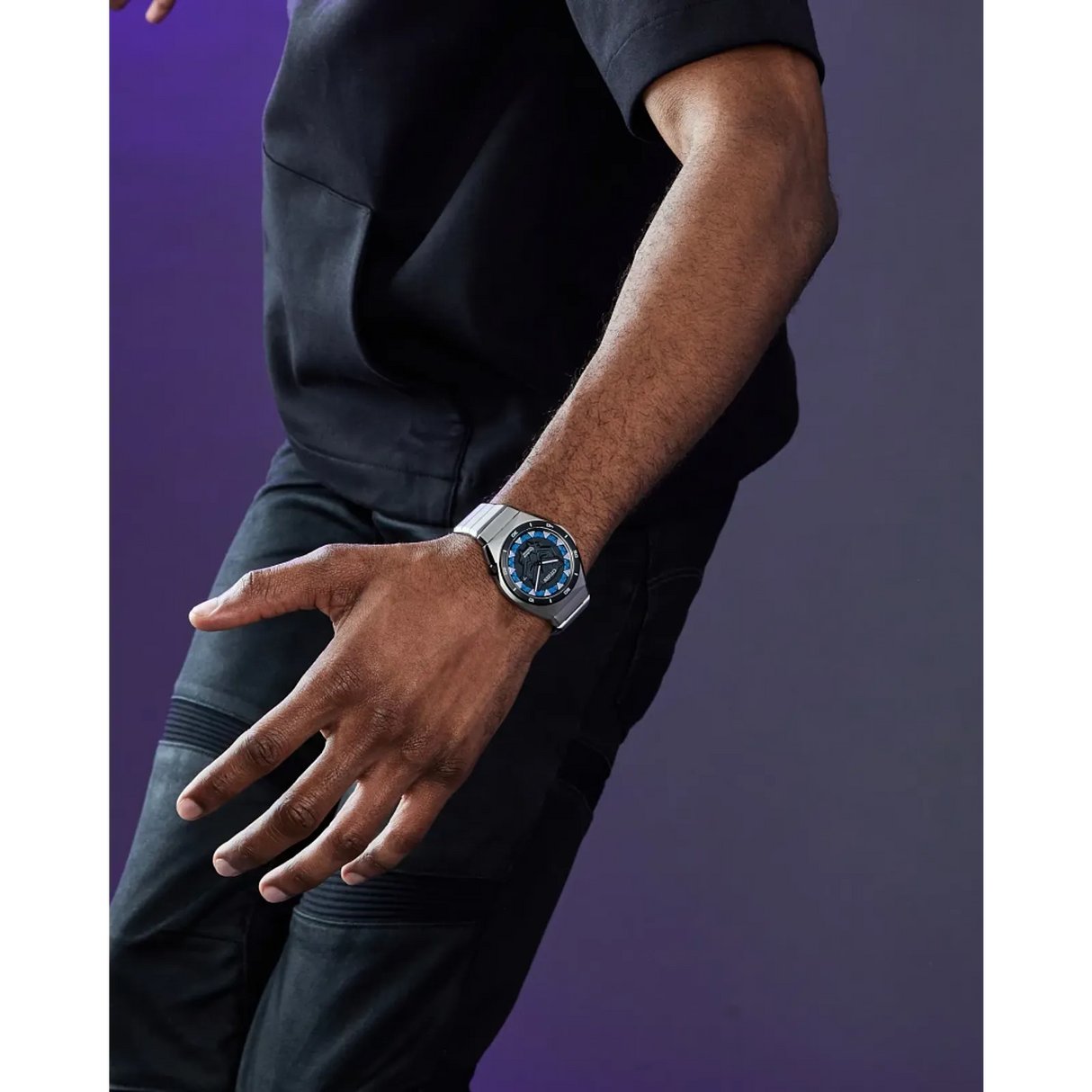 AW1668-50W Citizen Black Panter Marvel Edition de hombre pulsera de acero inoxidable