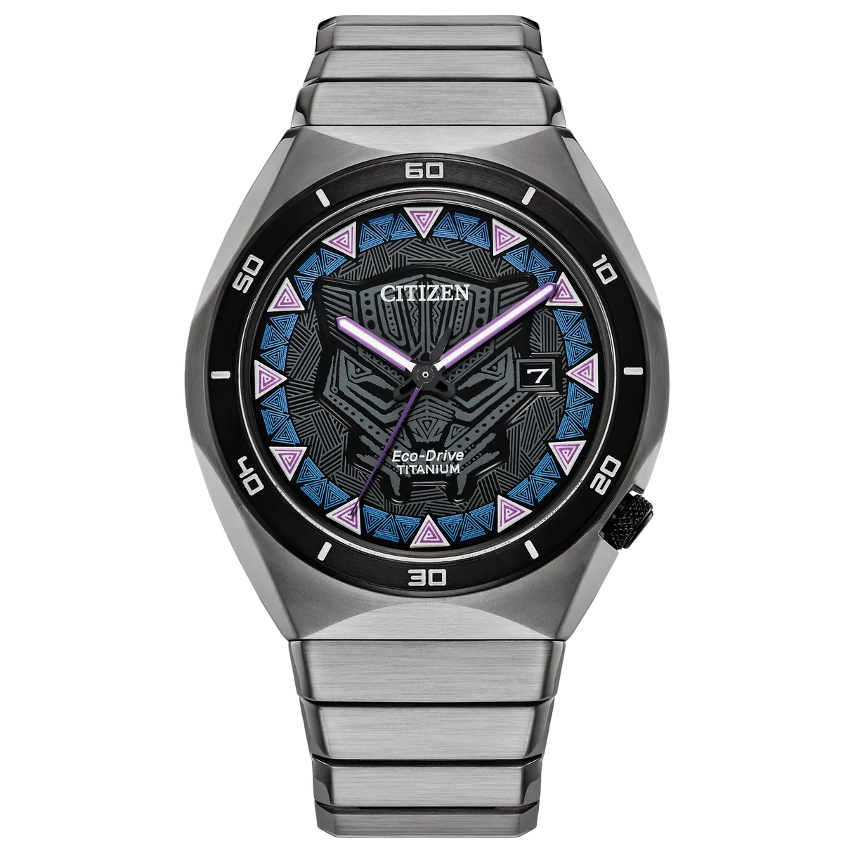 AW1668-50W Citizen Black Panter Marvel Edition de hombre pulsera de acero inoxidable