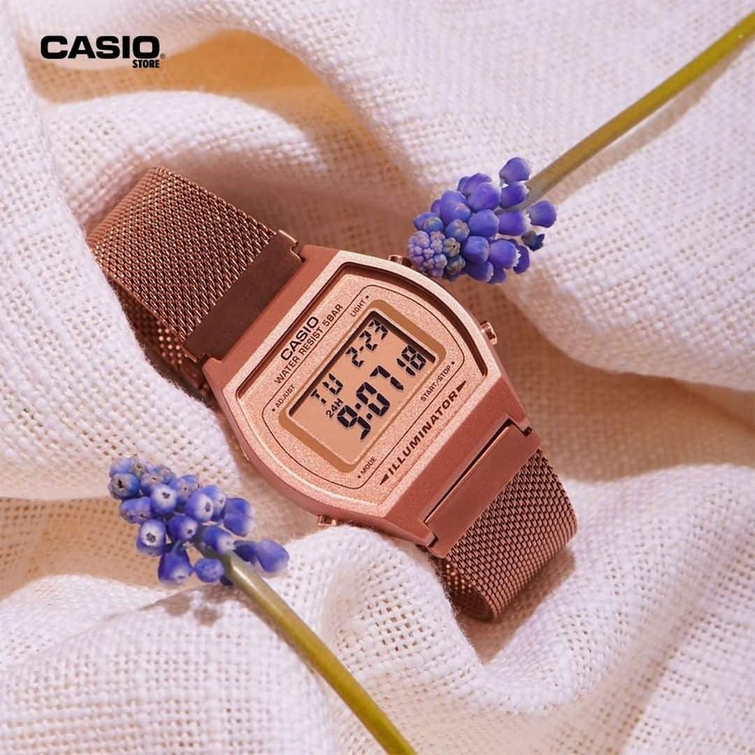 B-640WMR-5A Reloj Casio para Mujer, Vintage Clásico Illuminator