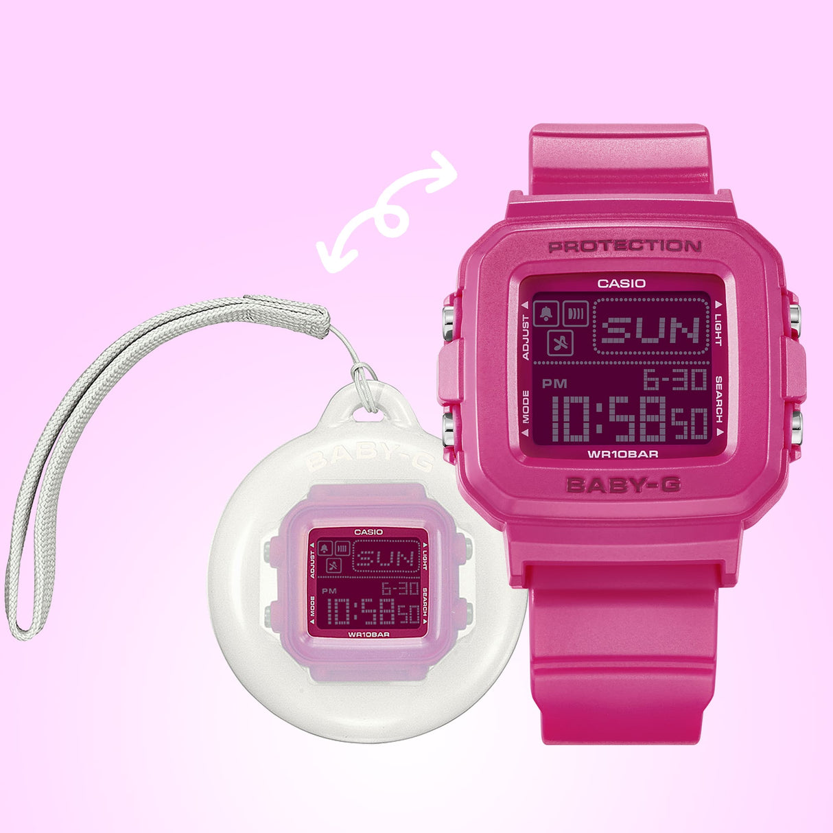 BGD-10K-4 Reloj Baby-G Digital para Dama Correa de Caucho