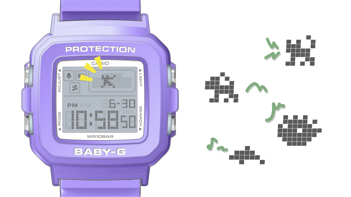 BGD-10K-6 Reloj Baby-G Digital para Dama Correa de Caucho