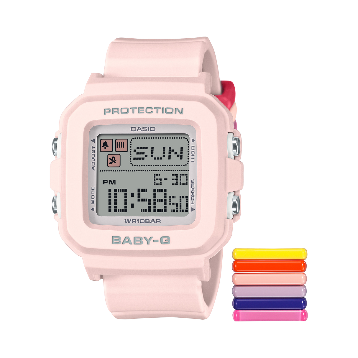 BGD-10L-4 Baby-G Reloj de dama correa de caucho