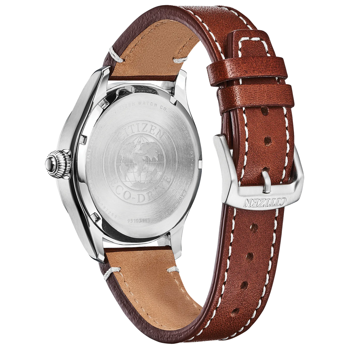 BM6838-17L Citizen Garrison de caballero pulsera de cuero