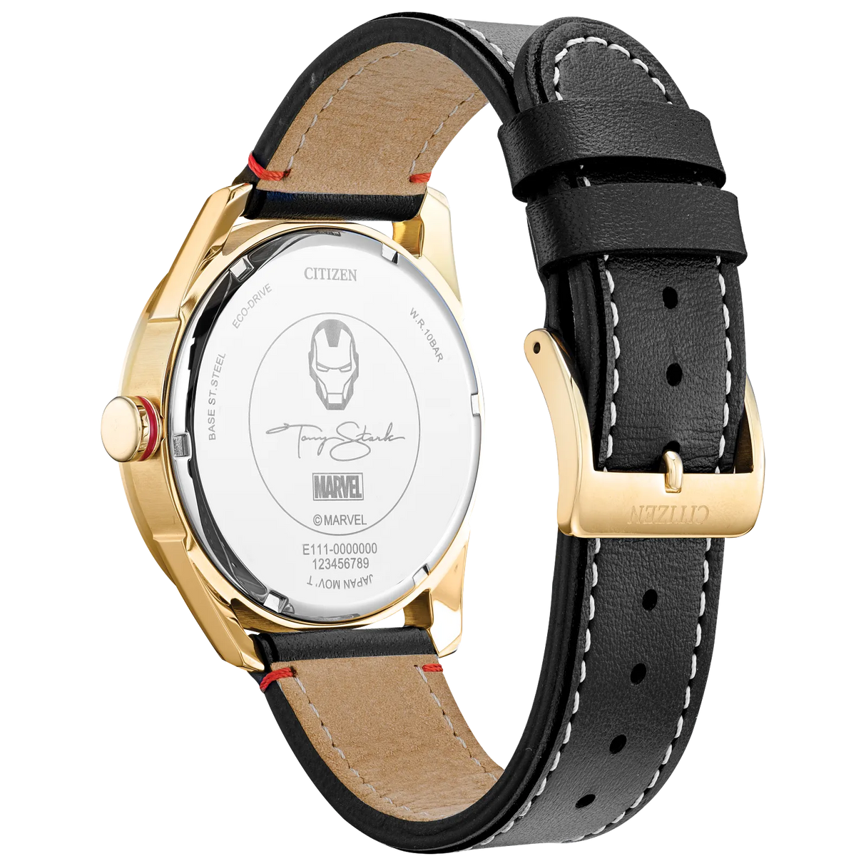 BM6992-09W Citizen Tony Stark Marvel Edition pulsera de cuero