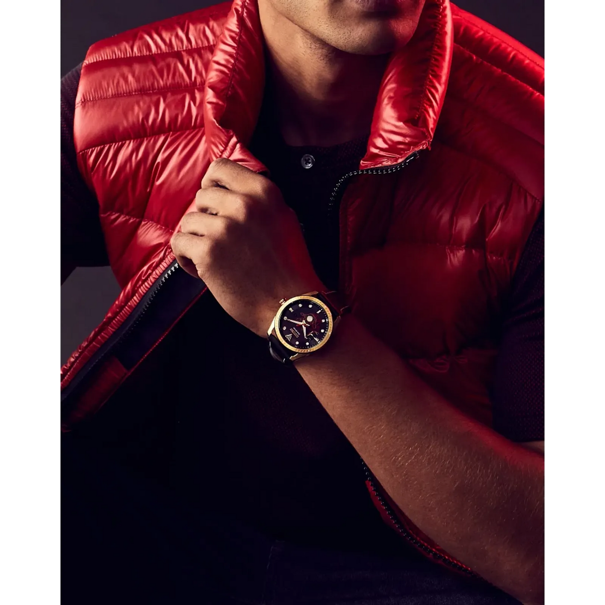 BM6992-09W Citizen Tony Stark Marvel Edition pulsera de cuero