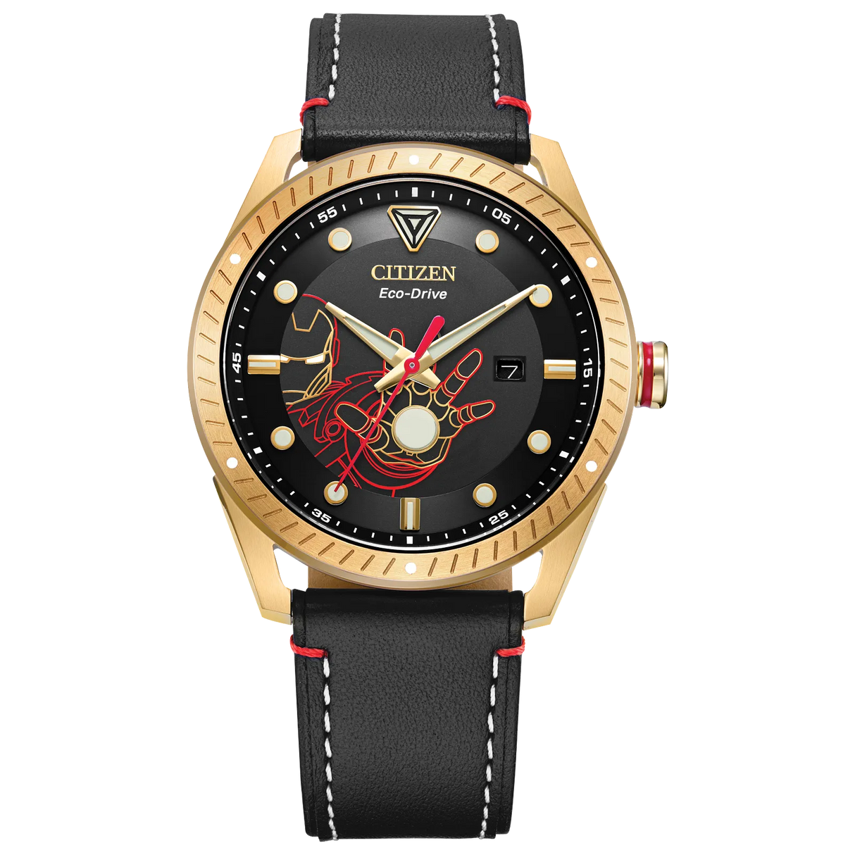 BM6992-09W Citizen Tony Stark Marvel Edition pulsera de cuero