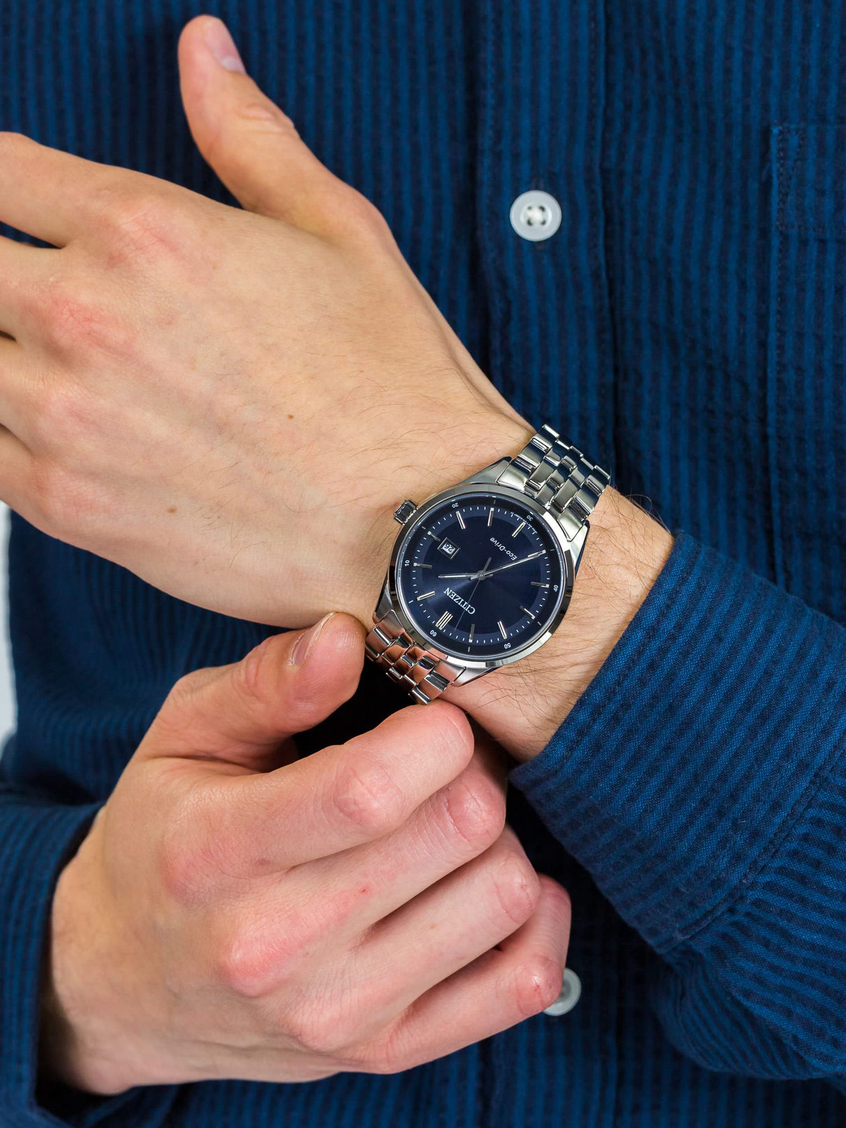 BM7251-53L Eco-drive Citizen Reloj para Hombre banda de metal