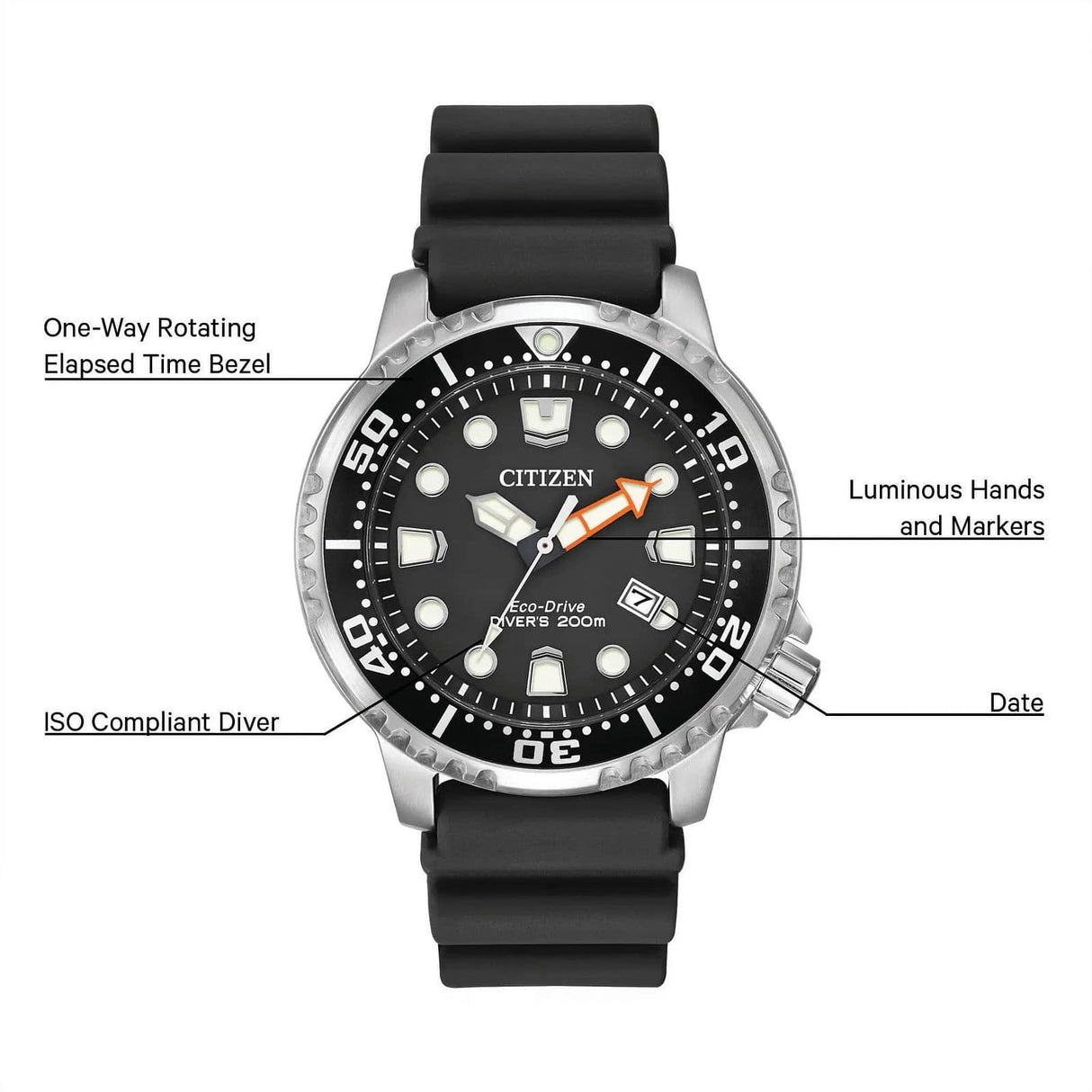 BN0150-28E Citizen reloj para hombre pulsera de caucho