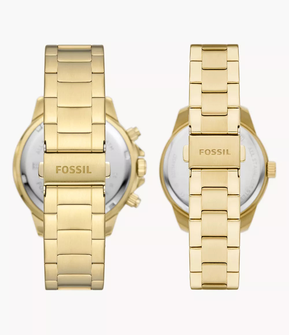 Set Fossil de reloj para hombre y mujer