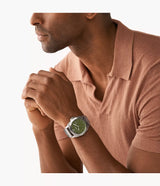 BQ2795SET Reloj Fossil Privateer de caballero pulsera de metal más pulsera de cuero 45mm