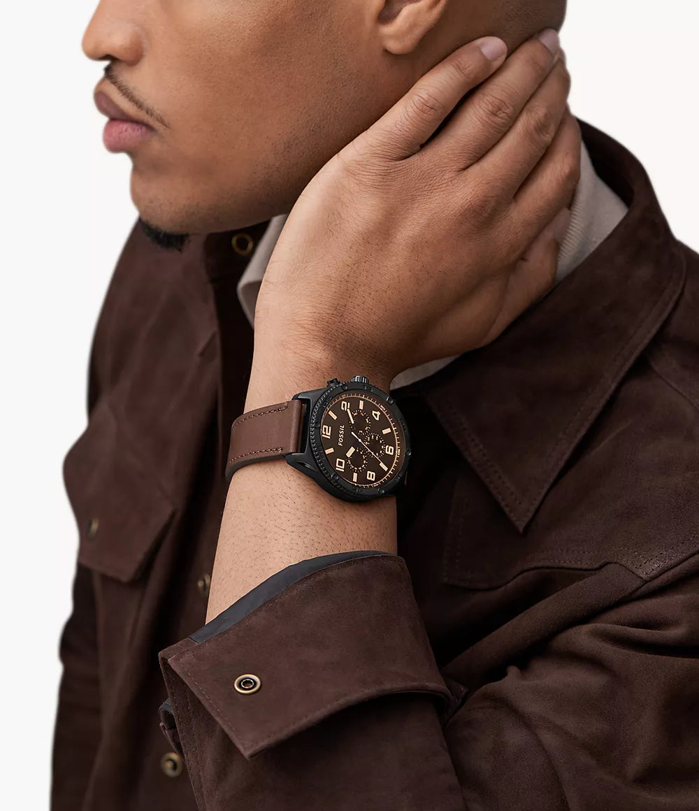 BQ2802 Fossil Brox de caballero pulsera de piel