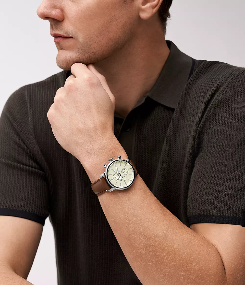 BQ2850 Reloj Rhett de hombre correa de cuero 42mm