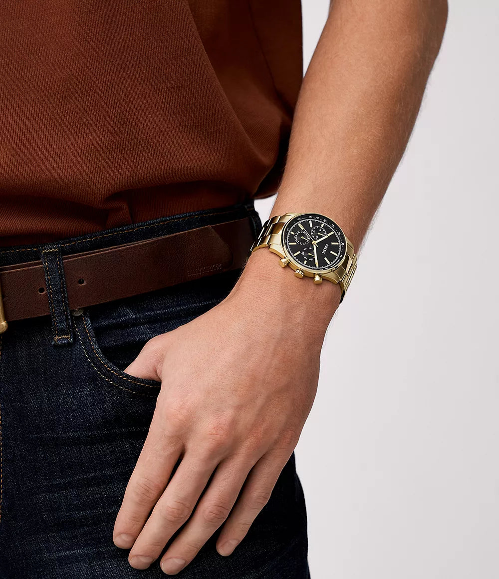 BQ2855 Fossil Sullivan de caballero pulsera de acero inoxidable