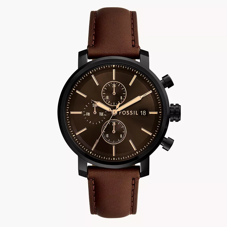 BQ2894 Fossil Rhett de caballero pulsera de cuero