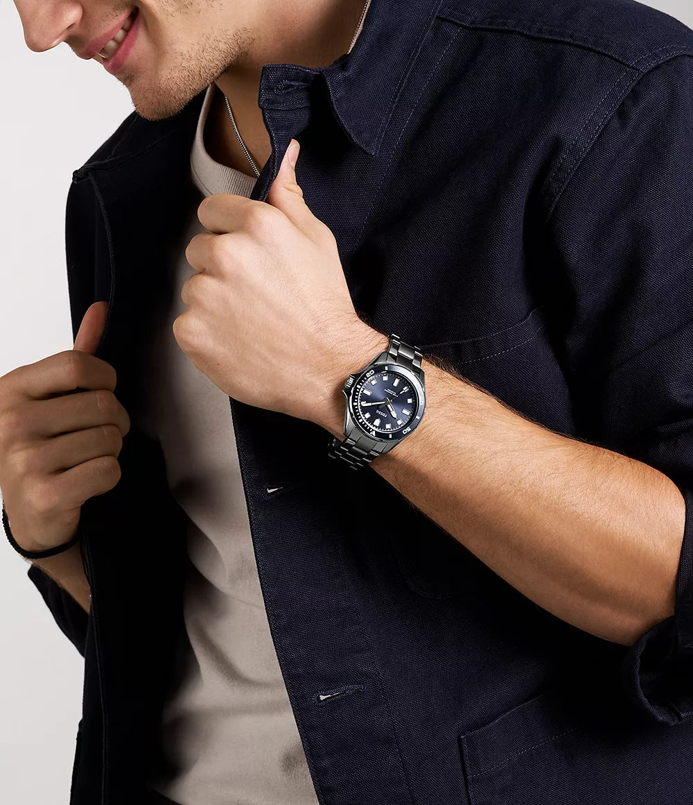 BQ2904 Fossil Dalton de hombre correa de metal