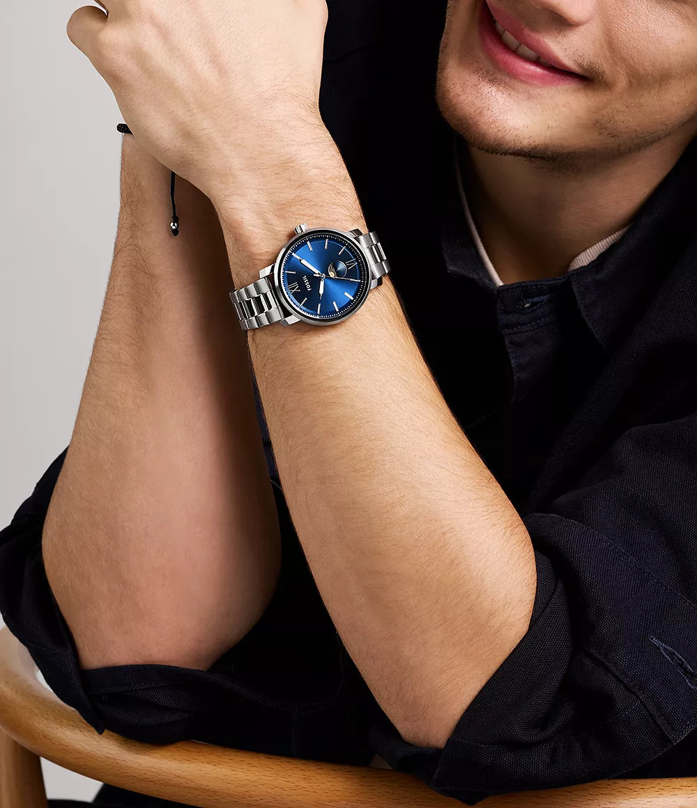 BQ2909 Reloj Fossil Rhett de hombre pulsera de metal 43 mm